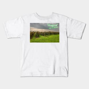 Vineyard on Lake Erie Shoreline Kids T-Shirt